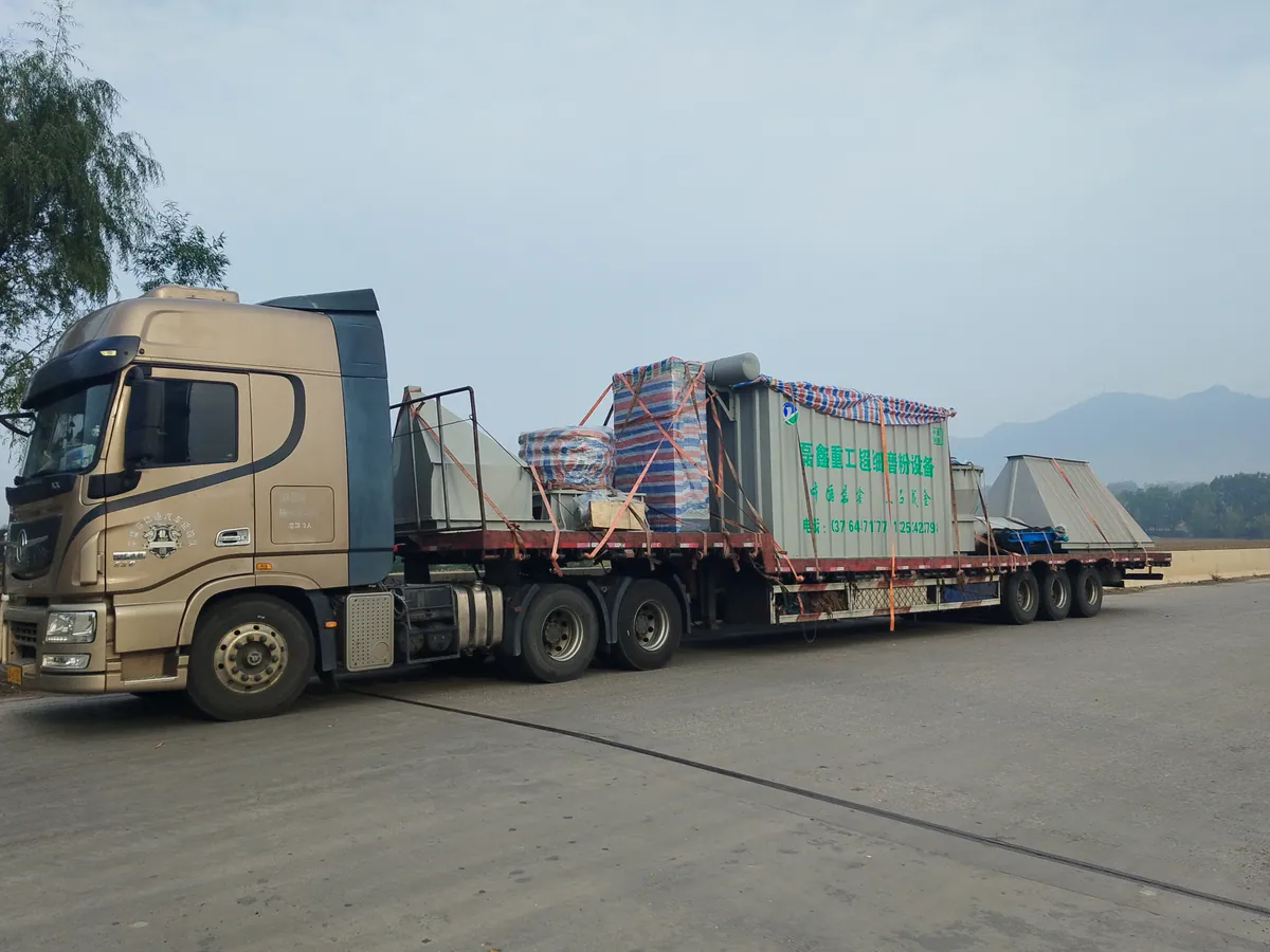 INNOVATE grinding equipment loaded for shipment